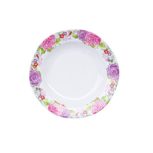 Plato de Melamina Desechable Ecológico y Fácil de Limpiar, Redondo de 8 Pulgadas, Diseño Floral Vintage, Patrón Personalizable, Marca <span class=keywords><strong>AIMI</strong></span> - Product Image 2