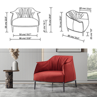 Fauteuil pivotant surdimensionné en cuir de qualité supérieure avec repose-pieds rembourré pour salon, meubles de style moderne du milieu du siècle