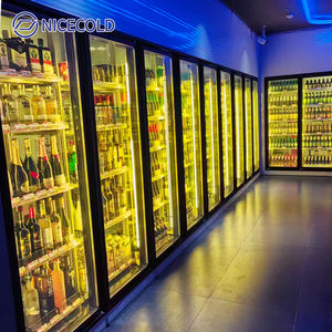 Chambre froide vitrée transparente pour présentation de bières et congélateur pour supermarchés et fleuristes - Product Image 1