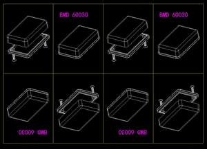 Caja negra de plástico para electrónica, carcasa de empalme de abs, caja de control pequeña para diseño de proyecto PCB, 61x36x15mm - Product Image 6