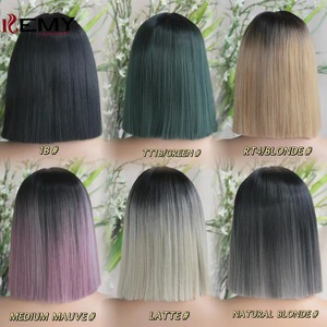 Parrucche 360 in Capelli Umani, Densità 200% HD, Base in Pizzo Francese, Capelli Remy, Senza Colla, Lunghezza Bob, Colore Misto, Pre-Plucked, Prezzo Basso - Product Image 3