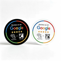 Support de table personnalisé en acrylique NFC avec double code QR pour affichage marketing sur comptoir de restaurant