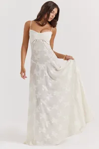 Vestido Largo de Gasa con Encaje Vintage para Mujer, Casual, de Verano, para Noche, Fiesta de Cumpleaños, Venta al por Mayor, Formal, Sexy, Elegante, para Cena, 2025 - Product Image 6