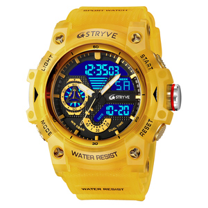 Nuovo <span class=keywords><strong>Orologio</strong></span> STRYVE da <span class=keywords><strong>Uomo</strong></span> Digitale a LED <span class=keywords><strong>Bianco</strong></span> Trasparente Fashion Cool Sportivo da Esterno Impermeabile e Resistente agli Urti 8029 - Product Image 1