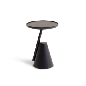 Tavolino da Caffè in MDF E1 Bianco e <span class=keywords><strong>Nero</strong></span> con Struttura in Metallo <span class=keywords><strong>Nero</strong></span> <span class=keywords><strong>Opaco</strong></span>, Comodino Minimalista - Product Image 1