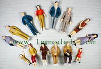 Modèle de rue à l'échelle HO/TT/N, figurines peintes, modèles architecturaux européens P150A-Plastique/ABS, échelle 1:150