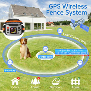 Système de clôture sans fil <span class=keywords><strong>GPS</strong></span> pour <span class=keywords><strong>chien</strong></span>, <span class=keywords><strong>puce</strong></span> importée, <span class=keywords><strong>collier</strong></span> récepteur à choc électrique, étanche IP67, plastique, 15-120 LBS, suivi en temps réel - Product Image 5