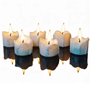 Bougie électronique LED sans flamme en forme de colonne pour décoration d'ambiance de mariage, de confession ou de Saint-Valentin - Product Image 1