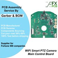 Placa de Control Principal para Cámara PTZ Inteligente WiFi, Ensamblaje de PCB, Circuito PCBA, Fabricante OEM de PCBA, Soldadura SMT DIP por Ola y Reflujo
