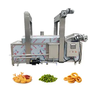 Automatisches Förderband kontinuierliche Bratmaschine für Frittiertes Huhn Nugget Cracklings Haut Schweinenschnallen