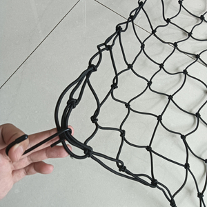 高品质定制切割弹性塑料黑色10厘米网状5-6毫米厚行李网带挂钩适用于卡车汽车后备箱成型简易 - Product Image 3