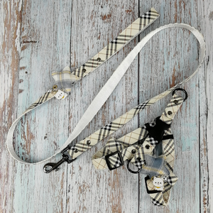 नए आगमन चमड़े की प्लेड समायोज्य कोई पुल लटकन पालतू पशु कॉलर पट्टा नहीं ले जा सकते - Product Image 4