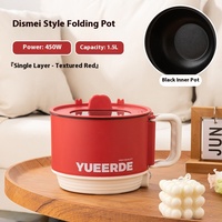 Vente chaude d'une personne multifonctionnelle marmite électrique dortoir transfrontalier pliant petit pot pour cuire à la vapeur friture ménage
