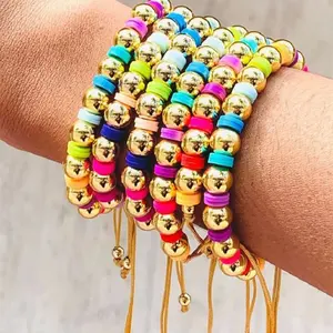 Handmade Bohemian Beads Bracelet Freshwater Pearl Miyuki Beads Colorful Clay Beads Bracelet Wholesale