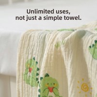 Serviette d'emmaillotage en crêpe de coton pur pour bébé, serviette de bain double gaze, serviette de bain fine pour bébé, couverture pour nouveau-né