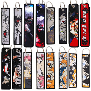 Tissu tissé porte-clés dessin animé Jet Tag porte-clés Animation porte-clés broderie lanière Anime voiture moto porte-clés - Product Image 1