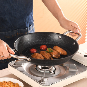 Venta al por mayor antiadherente de acero inoxidable Paella Pan para el hogar Hotel Cocina Uso al aire libre Cocina de inducción Compatible Con dos manijas - Product Image 4