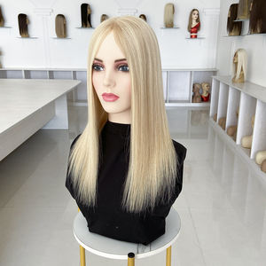 Cheveux Remy bruts 5x6,5 pouces # RH23/1001 Système de remplacement capillaire invisible avec base en soie couleur blonde, prêt à être expédié - Product Image 4