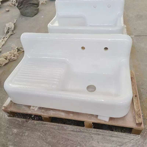 Évier de cuisine rectangulaire mural en fonte de 42 pouces, personnalisé, à tablier, à cuve unique, style ferme, de haute qualité, Buterfleoge - Product Image 2