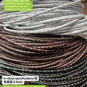 Cordon en cuir imprimé rond, accessoire de bijouterie DIY, motif à pois, style individualiste 1 # - Product Image 4