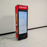 Refrigerador Vertical para Bebidas, Enfriador Vertical de Una Sola Temperatura con Enfriamiento por Aire, Exhibidor de Bebidas con Puerta de Vidrio, Refrigerador para Coca-Cola