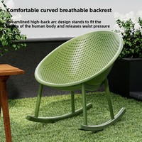 Nordique moderne en plastique Chaise longue Simple adulte couchage inclinable pour la maison salon balcon Internet-célèbre creux à bascule