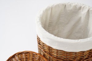 JY Lusso Sporco Borse & Cestini per Vestiti da Esterno con Forma a Cerchio Tessuto Coperchio - Product Image 5