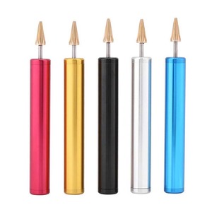 Da thủ công cạnh dầu bút da nhuộm bút thép không gỉ bàn chải Brass Head Applicator sơn Con lăn công cụ cho leathercraft DIY - Product Image 1