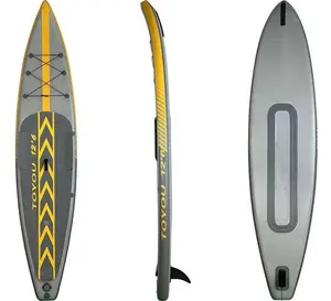 TOYOU Hot Sell maßge schneiderte aufblasbare Paddle Board-Touring Board 12'6*32 "mit Doppel kammern