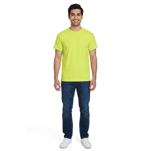 T-shirt noir uni pour homme, 100% coton, pour un confort quotidien - Product Image 1