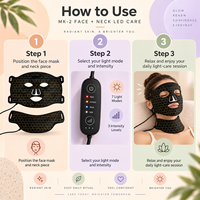 Masque facial LED en silicone flexible MK-2, rechargeable, étanche, appareil de beauté pour le soin de la peau à domicile, OEM ODM