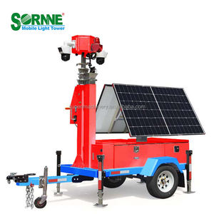 Rimorchio Mobile per Sorveglianza in Cantiere con Pannelli Solari e Telecamera PTZ - Product Image 4