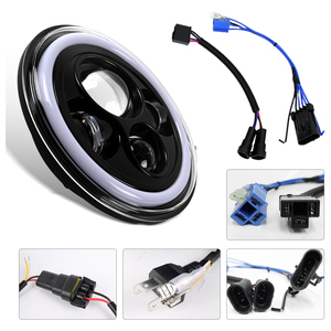 Podofo - Faro LED de 7'' para Motocicleta, Luces Antiniebla de 4.5'', Kit DOT para <span class=keywords><strong>Electra</strong></span> <span class=keywords><strong>Glide</strong></span>, Road King, Street <span class=keywords><strong>Glide</strong></span>, Ultra Classic, OEM - Product Image 6