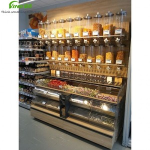 Distributore di cereali distributore di noci distributore commerciale Classix Inox 3x6 litri montato a parete