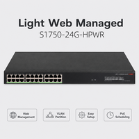 Nuevo y Original H3C S1750-24G-HPWR Switch Gigabit Ethernet de 24 Puertos y 128 Gbps POE+ con Soporte QoS, SNMP y VLAN