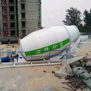 Camion malaxeur à béton 6 mètres cubes vert avec moteur pour usage de construction - Product Image 2