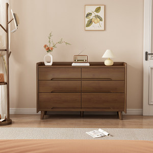 Armoire de rangement moderne en bois massif nordique pour chambre à coucher et salon, murale, grande capacité - Product Image 4