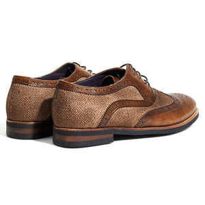 Chaussures en cuir décontractées et élégantes pour hommes, style britannique, version coréenne, faites à la main, avec motif floral brogue - Product Image 3