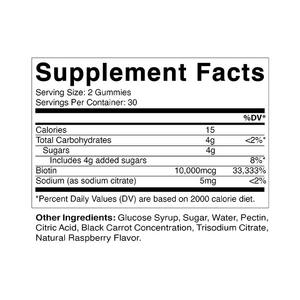 Gomitas de vitaminas veganas para cabello delicioso con suplemento de biotina para cabello y uñas de vitamina C para mujeres y hombres - Product Image 4
