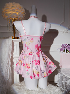 G2409042 2025 New Hot Fashion <span class=keywords><strong>Lingerie</strong></span> Catalogues Pink Flower Lace Valentine Mesh Women Dress Nightie <span class=keywords><strong>Sexy</strong></span> <span class=keywords><strong>Lingerie</strong></span> - Product Image 6
