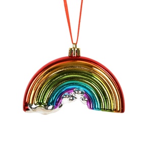 Pendentifs en forme d'arc-en-ciel électroplaqués, décorations de Noël, fournitures de décoration de scène à sequins, suspensions pour centres commerciaux et hôtels - Product Image 5