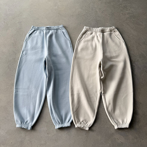 Pantalon de jogging ample pour homme en coton 100% de qualité supérieure, 500 g/m², logo personnalisé, coupe droite, jambe large - Product Image 5