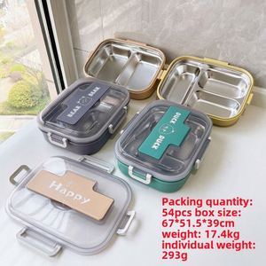 Eco Friendly 3 <b>Compartment</b> Stainless Steel Insulated Thermos <b>Lunch</b> Kids Bento <b>Box</b> Food Container for Children - Product Image 4