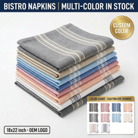 Serviette de table décorative en polyester pour restaurant, usage quotidien, style bistrot