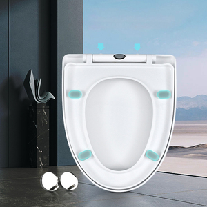 <span class=keywords><strong>Tapa</strong></span> de inodoro <span class=keywords><strong>universal</strong></span> en forma de U, blanca, de alta resistencia, con cierre suave y anticolisión, para proyectos modernos y fábricas. - Product Image 6
