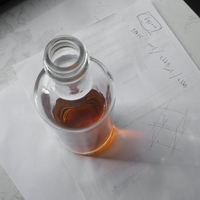 Botol Kaca Kosong 750ml untuk Minuman Keras (Whiskey, Gin, Rum, Vodka, Tequila) Model Gunung Bawah, Custom, Laris Manis