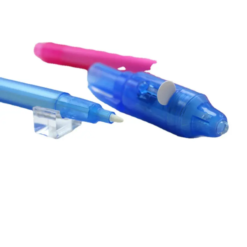 Gizli kalem görünmez günlüğü LED para kontrol ışık gizli renk görünmez mürekkep kalem UV işaretleyici floresan ultraviyole ışık kalem