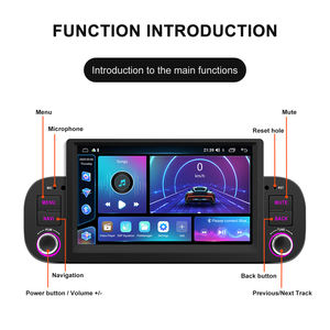 Lecteur DVD de voiture Android 15 Octa-Core de haute qualité avec CarPlay BT 5.0 pour <span class=keywords><strong>Fiat</strong></span> <span class=keywords><strong>Panda</strong></span> 2013-2020 GPS IPS DAB Navi <span class=keywords><strong>Radio</strong></span> de voiture 4G+64GB - Product Image 6