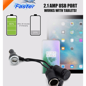 Thuốc lá nhẹ hơn <span class=keywords><strong>Splitter</strong></span> 12 Volt Ổ cắm điện xe sạc với cổng <span class=keywords><strong>USB</strong></span> - Product Image 6
