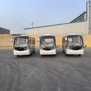 รถบัสไฟฟ้าชมวิวแบบคลาสสิก 11 ที่นั่ง แบตเตอรี่ 60V ใช้ในเขตเดินเท้าในเมืองได้อย่างถูกกฎหมาย - Product Image 1